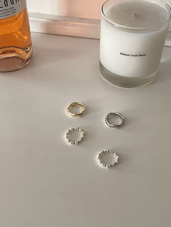 oblin ring set - gold/silver