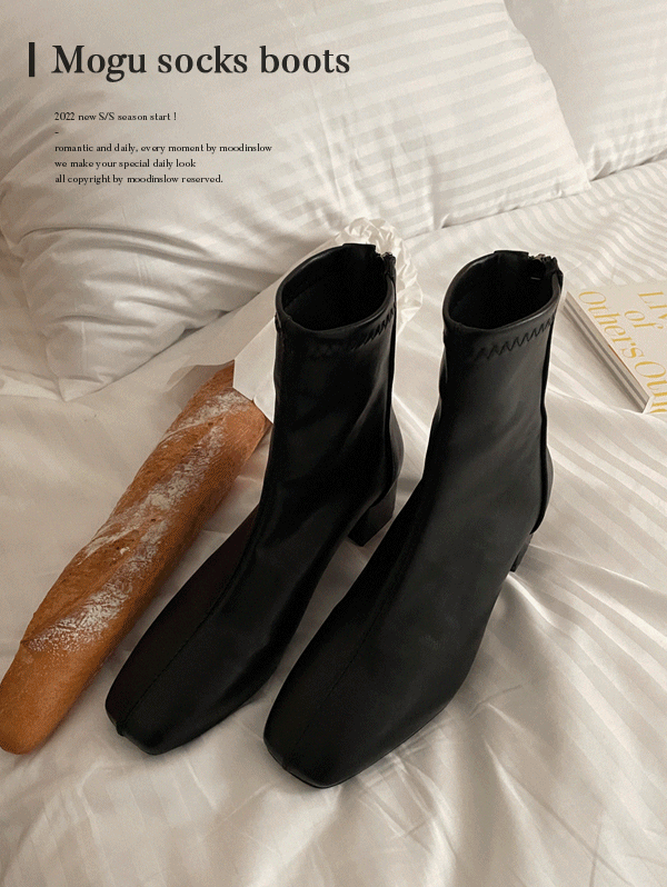 [굽5cm] Mogu socks boots - 3color